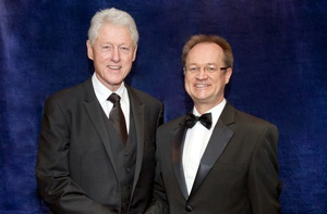 Prof James Kirkbride meets with former US President Bill Clinton