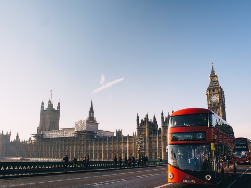 London Big Ben With Bus