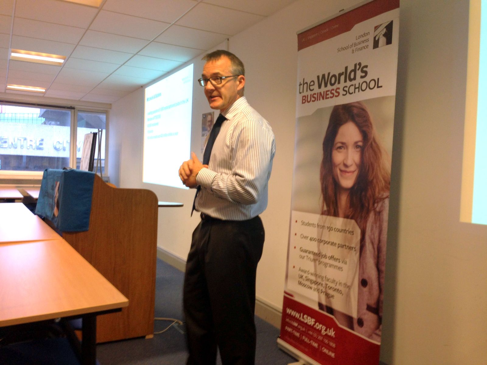 Alistair Darby delivered presentation to help enhance students management skills