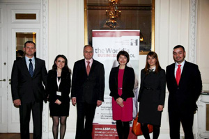 British Ambassador in Athens Dr David Landsman with speakers