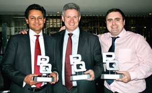 Francis Braganza, Peter Stewart and Cathal Fahey represented LSBF at the awards