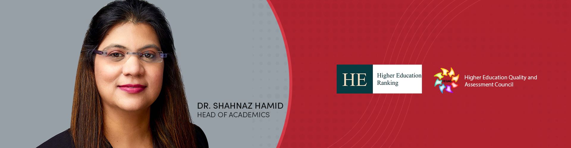 Dr. Shahnaz Hamid appointed to Board of Experts for HE Higher Education Rankings
